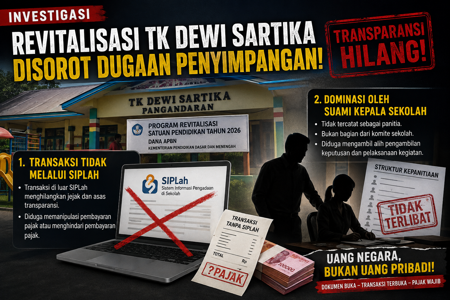 Revitalisasi TK Dewi Sartika Disorot, Transparansi dan Kewenangan Dipertanyakan